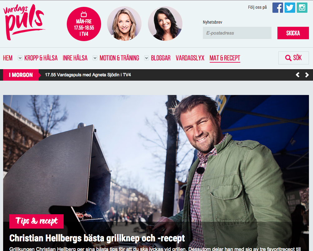 Ny grillsajt på Vardagspulswebben