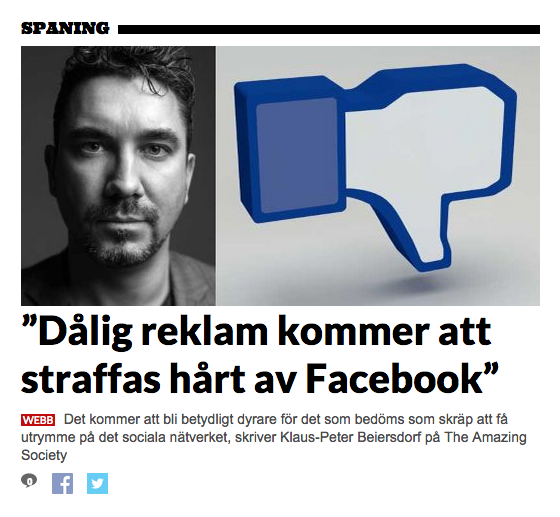 Lite helgläsning om hur Facebook straffar dåliga reklamare